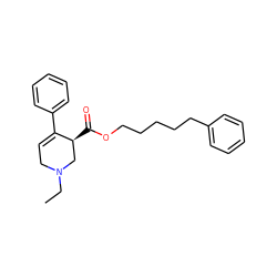 CCN1CC=C(c2ccccc2)[C@@H](C(=O)OCCCCCc2ccccc2)C1 ZINC000013782828