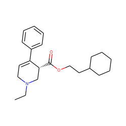 CCN1CC=C(c2ccccc2)[C@H](C(=O)OCCC2CCCCC2)C1 ZINC000013782838