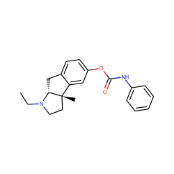 CCN1CC[C@@]2(C)c3cc(OC(=O)Nc4ccccc4)ccc3C[C@@H]12 ZINC000000015424