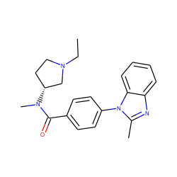 CCN1CC[C@@H](N(C)C(=O)c2ccc(-n3c(C)nc4ccccc43)cc2)C1 ZINC000072122765