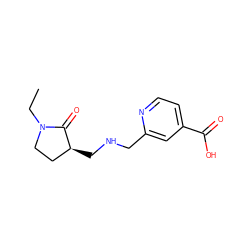 CCN1CC[C@H](CNCc2cc(C(=O)O)ccn2)C1=O ZINC000653741240