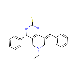 CCN1CC2=C(NC(=S)N[C@H]2c2ccccc2)/C(=C/c2ccccc2)C1 ZINC000096282936