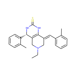 CCN1CC2=C(NC(=S)N[C@H]2c2ccccc2C)/C(=C/c2ccccc2C)C1 ZINC000096282934