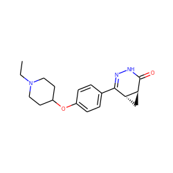 CCN1CCC(Oc2ccc(C3=NNC(=O)[C@H]4C[C@H]34)cc2)CC1 ZINC000103260487