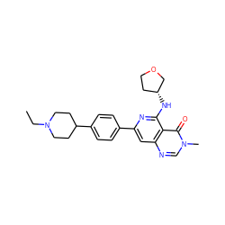 CCN1CCC(c2ccc(-c3cc4ncn(C)c(=O)c4c(N[C@@H]4CCOC4)n3)cc2)CC1 ZINC000115625545