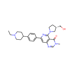 CCN1CCC(c2ccc(-c3cc4ncn(C)c(=O)c4c(N4CC[C@H](CO)C4)n3)cc2)CC1 ZINC000115622487