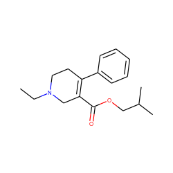 CCN1CCC(c2ccccc2)=C(C(=O)OCC(C)C)C1 ZINC000013782803