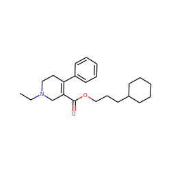 CCN1CCC(c2ccccc2)=C(C(=O)OCCCC2CCCCC2)C1 ZINC000013782842