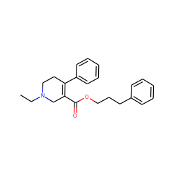 CCN1CCC(c2ccccc2)=C(C(=O)OCCCc2ccccc2)C1 ZINC000013782824