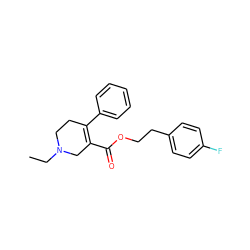 CCN1CCC(c2ccccc2)=C(C(=O)OCCc2ccc(F)cc2)C1 ZINC000095596401