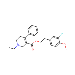 CCN1CCC(c2ccccc2)=C(C(=O)OCCc2ccc(OC)c(F)c2)C1 ZINC000095598006