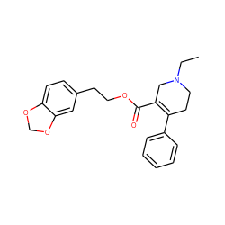 CCN1CCC(c2ccccc2)=C(C(=O)OCCc2ccc3c(c2)OCO3)C1 ZINC000095596299