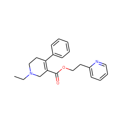 CCN1CCC(c2ccccc2)=C(C(=O)OCCc2ccccn2)C1 ZINC000095593347