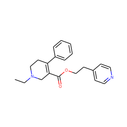 CCN1CCC(c2ccccc2)=C(C(=O)OCCc2ccncc2)C1 ZINC000095597496