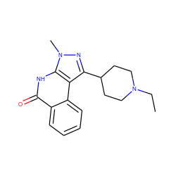 CCN1CCC(c2nn(C)c3[nH]c(=O)c4ccccc4c23)CC1 ZINC000003820531