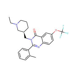 CCN1CCC[C@@H](Cn2c(-c3ccccc3C)nc3ccc(OC(F)(F)F)cc3c2=O)C1 ZINC000028711887