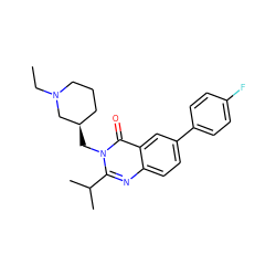 CCN1CCC[C@@H](Cn2c(C(C)C)nc3ccc(-c4ccc(F)cc4)cc3c2=O)C1 ZINC000028713656