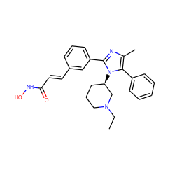 CCN1CCC[C@@H](n2c(-c3cccc(/C=C/C(=O)NO)c3)nc(C)c2-c2ccccc2)C1 ZINC000034565780