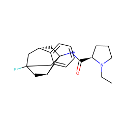 CCN1CCC[C@@H]1C(=O)NC12C[C@H]3CC(F)(C[C@@H](C1)c1ccccc13)C2 ZINC000653798453