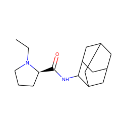 CCN1CCC[C@@H]1C(=O)NC1C2CC3CC(C2)CC1C3 ZINC000035905350