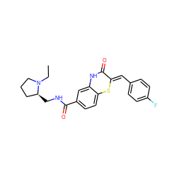 CCN1CCC[C@@H]1CNC(=O)c1ccc2c(c1)NC(=O)/C(=C/c1ccc(F)cc1)S2 ZINC000095553822