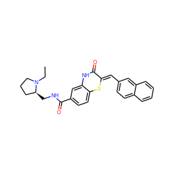 CCN1CCC[C@@H]1CNC(=O)c1ccc2c(c1)NC(=O)/C(=C/c1ccc3ccccc3c1)S2 ZINC000095553809