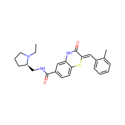 CCN1CCC[C@@H]1CNC(=O)c1ccc2c(c1)NC(=O)/C(=C/c1ccccc1C)S2 ZINC000095552621