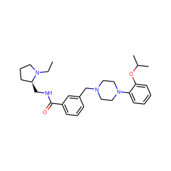 CCN1CCC[C@@H]1CNC(=O)c1cccc(CN2CCN(c3ccccc3OC(C)C)CC2)c1 ZINC000013779661