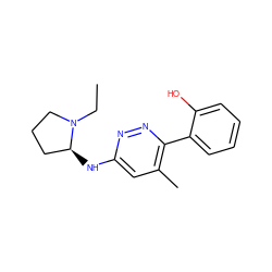 CCN1CCC[C@@H]1Nc1cc(C)c(-c2ccccc2O)nn1 ZINC000027900690