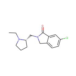 CCN1CCC[C@H]1CN1Cc2ccc(Cl)cc2C1=O ZINC000012355967