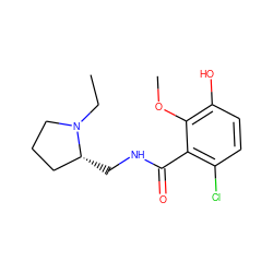 CCN1CCC[C@H]1CNC(=O)c1c(Cl)ccc(O)c1OC ZINC000064436421