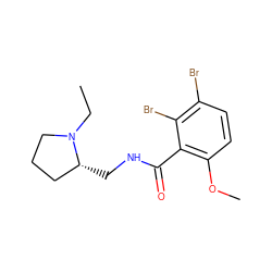 CCN1CCC[C@H]1CNC(=O)c1c(OC)ccc(Br)c1Br ZINC000064448547