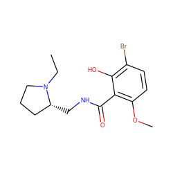 CCN1CCC[C@H]1CNC(=O)c1c(OC)ccc(Br)c1O ZINC000028255344