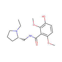 CCN1CCC[C@H]1CNC(=O)c1c(OC)ccc(O)c1OC ZINC000064447765