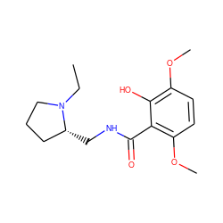 CCN1CCC[C@H]1CNC(=O)c1c(OC)ccc(OC)c1O ZINC000034343063