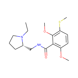 CCN1CCC[C@H]1CNC(=O)c1c(OC)ccc(SC)c1OC ZINC000064448785