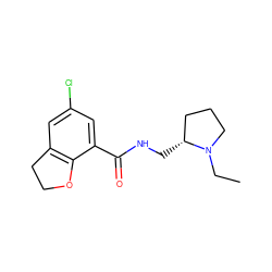 CCN1CCC[C@H]1CNC(=O)c1cc(Cl)cc2c1OCC2 ZINC000028249475