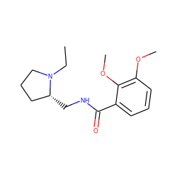 CCN1CCC[C@H]1CNC(=O)c1cccc(OC)c1OC ZINC000013820636