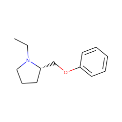 CCN1CCC[C@H]1COc1ccccc1 ZINC000026379924