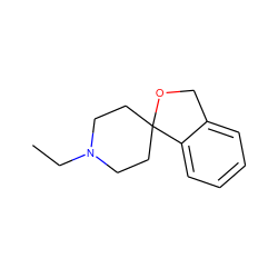 CCN1CCC2(CC1)OCc1ccccc12 ZINC000013741527