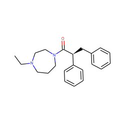 CCN1CCCN(C(=O)[C@@H](Cc2ccccc2)c2ccccc2)CC1 ZINC000095552186