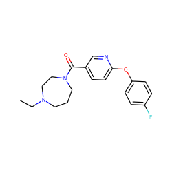 CCN1CCCN(C(=O)c2ccc(Oc3ccc(F)cc3)nc2)CC1 ZINC000053312580