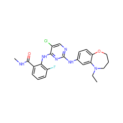 CCN1CCCOc2ccc(Nc3ncc(Cl)c(Nc4c(F)cccc4C(=O)NC)n3)cc21 ZINC000066251672