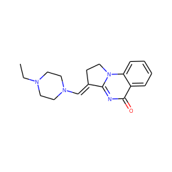 CCN1CCN(/C=C2\CCn3c2nc(=O)c2ccccc23)CC1 ZINC000653873012