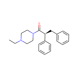 CCN1CCN(C(=O)[C@@H](Cc2ccccc2)c2ccccc2)CC1 ZINC000095556375