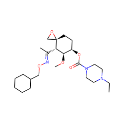 CCN1CCN(C(=O)O[C@@H]2CC[C@]3(CO3)[C@@H](/C(C)=N/OCC3CCCCC3)[C@@H]2OC)CC1 ZINC000028008841