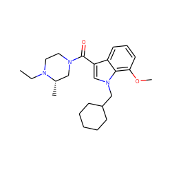 CCN1CCN(C(=O)c2cn(CC3CCCCC3)c3c(OC)cccc23)C[C@@H]1C ZINC000205020445