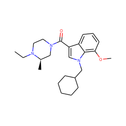 CCN1CCN(C(=O)c2cn(CC3CCCCC3)c3c(OC)cccc23)C[C@H]1C ZINC000205020467