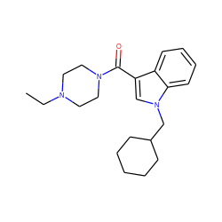 CCN1CCN(C(=O)c2cn(CC3CCCCC3)c3ccccc23)CC1 ZINC000299833046