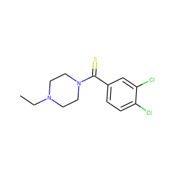 CCN1CCN(C(=S)c2ccc(Cl)c(Cl)c2)CC1 ZINC000000382568